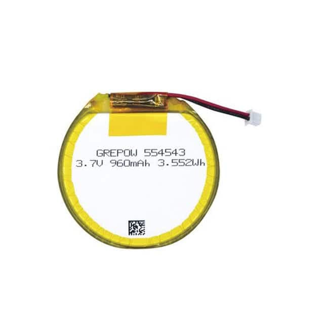 GRP554543-1C-3.7V-960MAH WITH PCM representative package visual — not an exact-product photograph