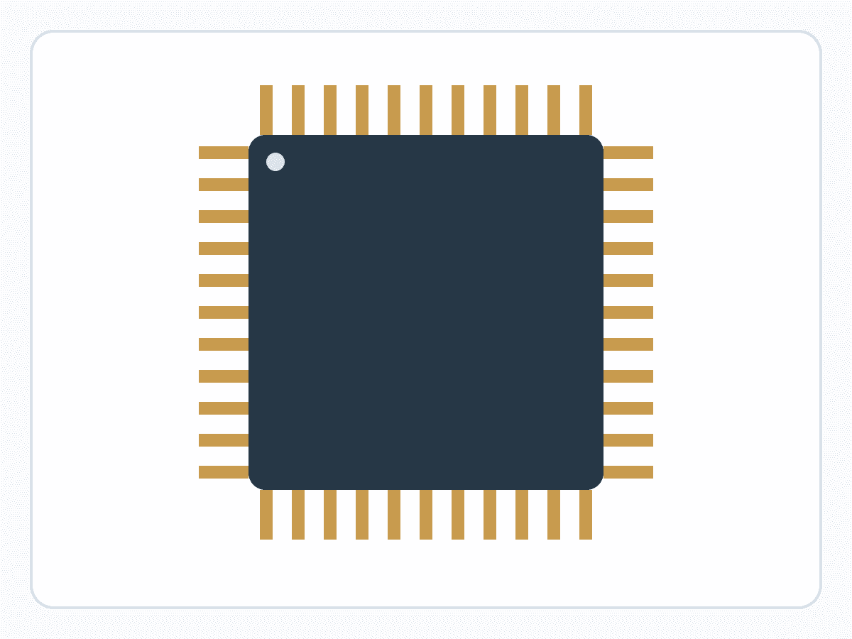 ATMEGA16A-AU representative TQFP package illustration