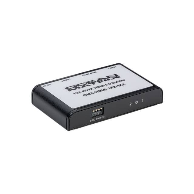 OMX-HDMI-1X2-4K2 representative package visual — not an exact-product photograph