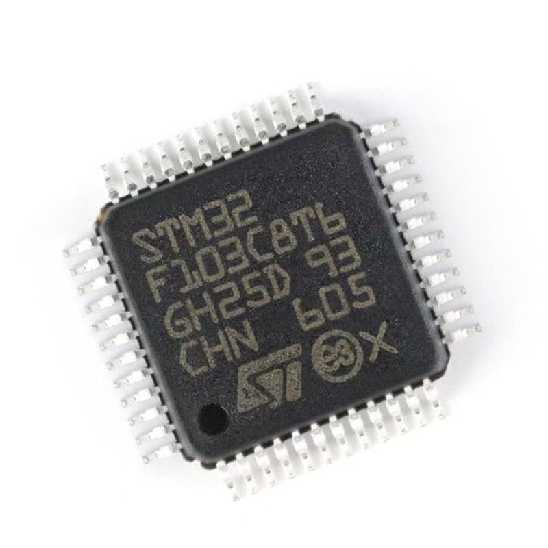 Peer-catalog product photograph of STM32F103C8T6 in LQFP-48