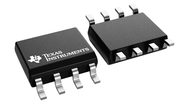 Representative TI SOIC-8 package render for LM358DR