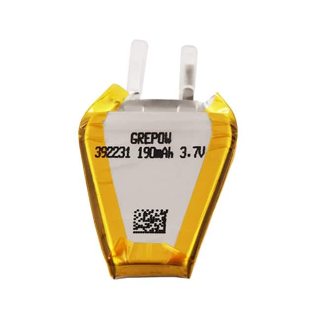 GRP392231-3.7V-190MAH representative package visual — not an exact-product photograph