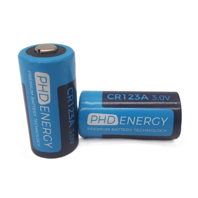 PHD CR123A representative package visual — not an exact-product photograph