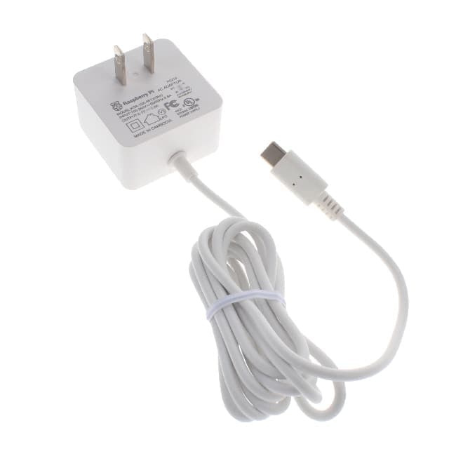 RPI USB-C POWER SUPPLY WHITE US representative package visual — not an exact-product photograph